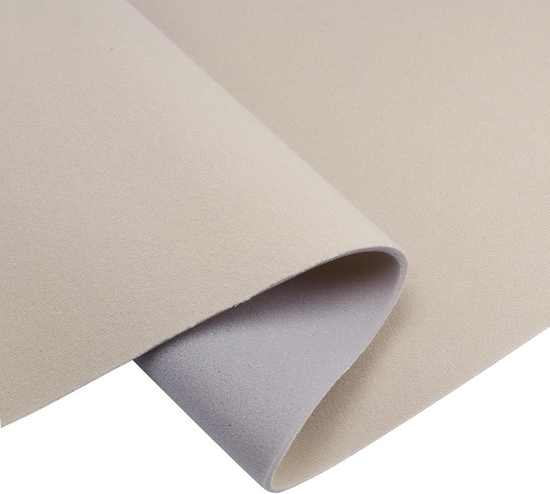FINDUFA 54" x 60" Automotive Headliner Fabric with Foam Backing Material Replacment for Automotive RV Marine Interiors Headliner Renovation Furniture Home Upholstery Beige - Image 1